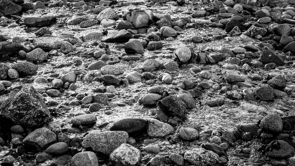 Photo Beach Buguélès Sand Black White