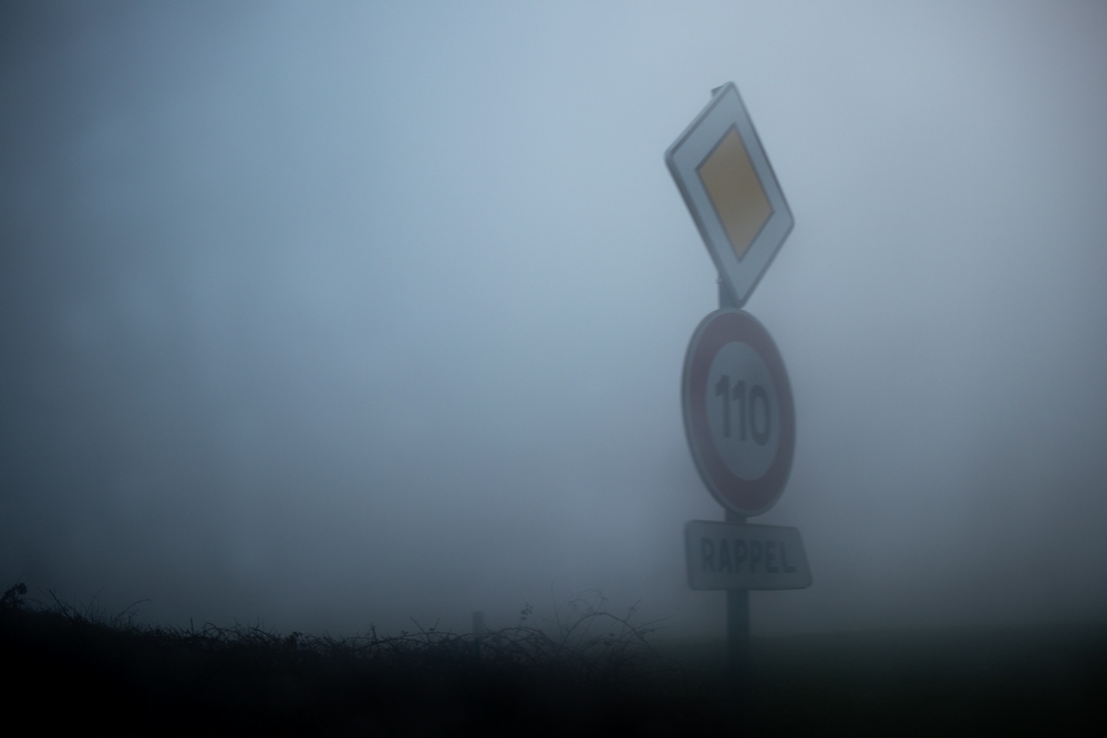 Photo Road Car Sign Fog