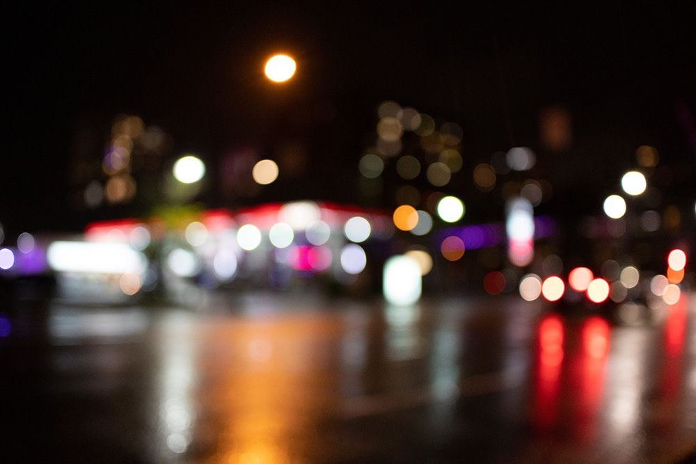 Photo Gas Station Esso Vancouver Canada Bokeh